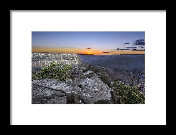 Scenic Framed Print featuring the photograph Grand Canyon Sunset #1 by William Bitman