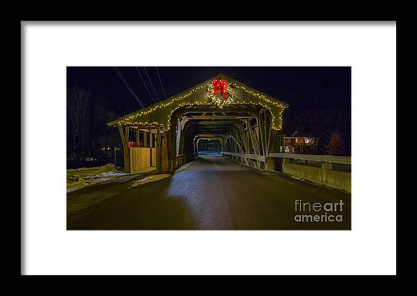 Great Eddy Covered Bridge Framed Print featuring the photograph Great Eddy Covered Bridge #2 by Scenic Vermont Photography