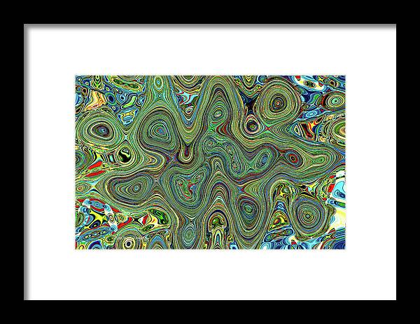 Green Thing Abstract Framed Print featuring the digital art Green Thing Abstract #1 by Tom Janca