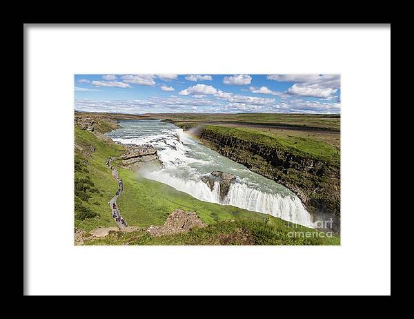 Gullfoss Framed Print featuring the photograph Gullfoss waterfall in Iceland #1 by Didier Marti