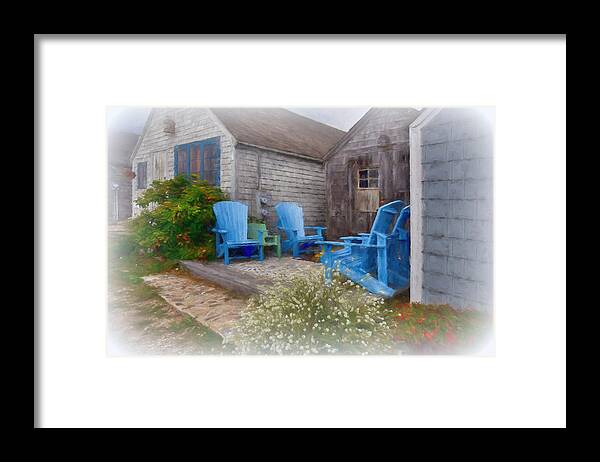 Chairs Framed Print featuring the photograph Hampton View #1 by Tricia Marchlik