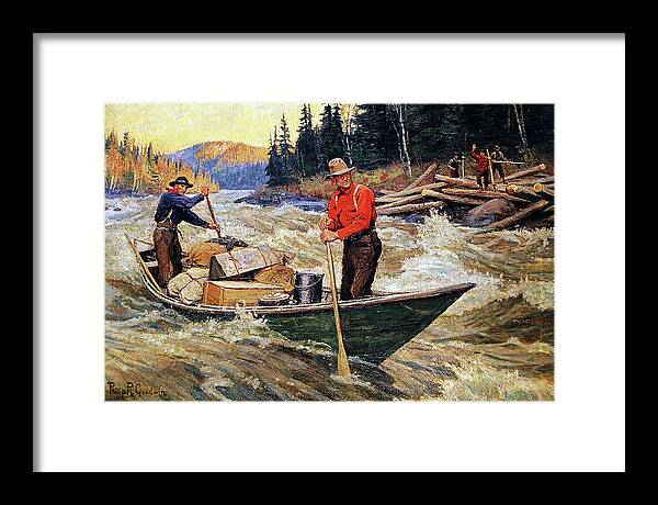 Outdoor Framed Print featuring the painting Heading Down Steam #1 by Philip R Goodwin