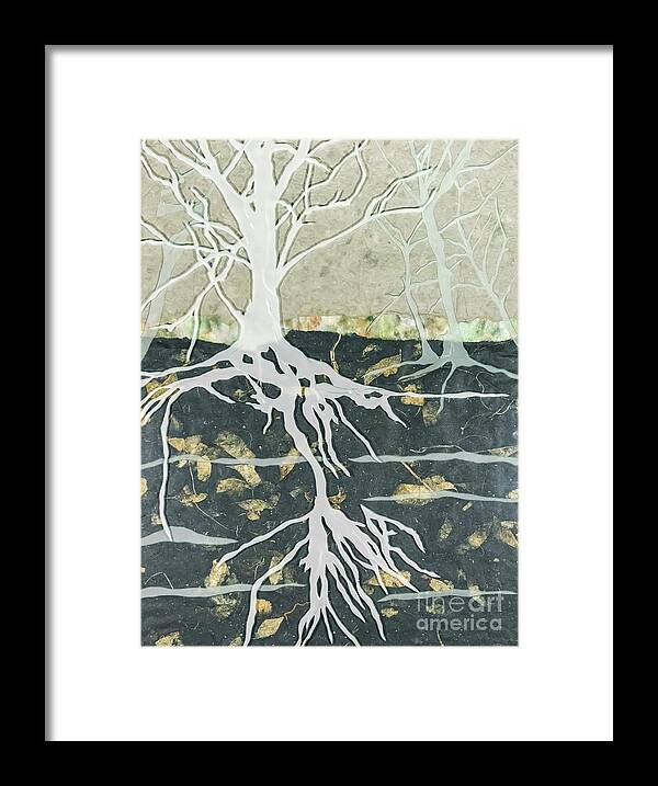 Carved Glass Framed Print featuring the glass art Hidden... by Alone Larsen