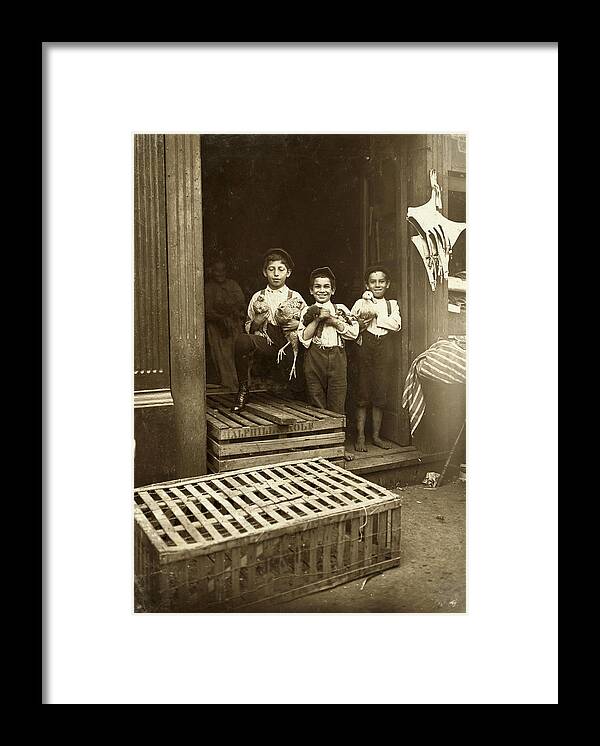 1908 Framed Print featuring the photograph Hine: Child Labor, 1908 #1 by Granger