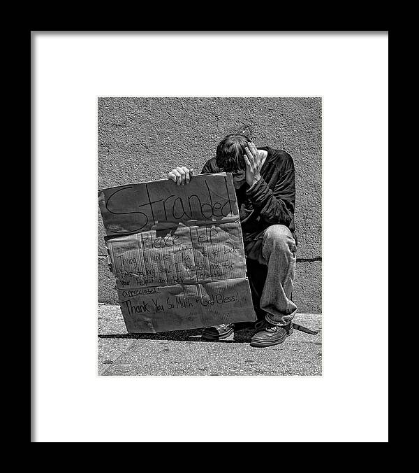 Homeless Midtown East Framed Print featuring the photograph Homeless Midtown East #1 by Robert Ullmann