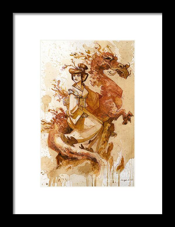 Steampunk Framed Print featuring the painting Honor and Grace by Brian Kesinger