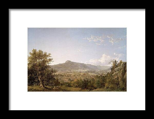 Schatacook Mountain Framed Print featuring the painting Housatonic Valley by MotionAge Designs