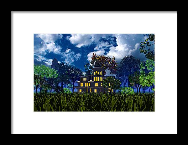 House Framed Print featuring the photograph House In The Woods by Mark Blauhoefer