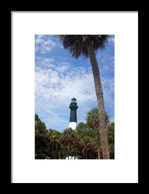 Lighthouse Framed Print featuring the photograph Hunting Island Lighthouse #1 by Ellen Tully