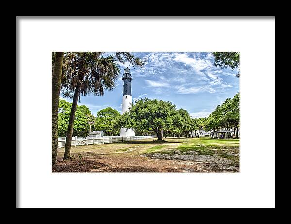 Hunting Island Framed Print featuring the photograph Hunting Island Lighthouse by Scott Hansen