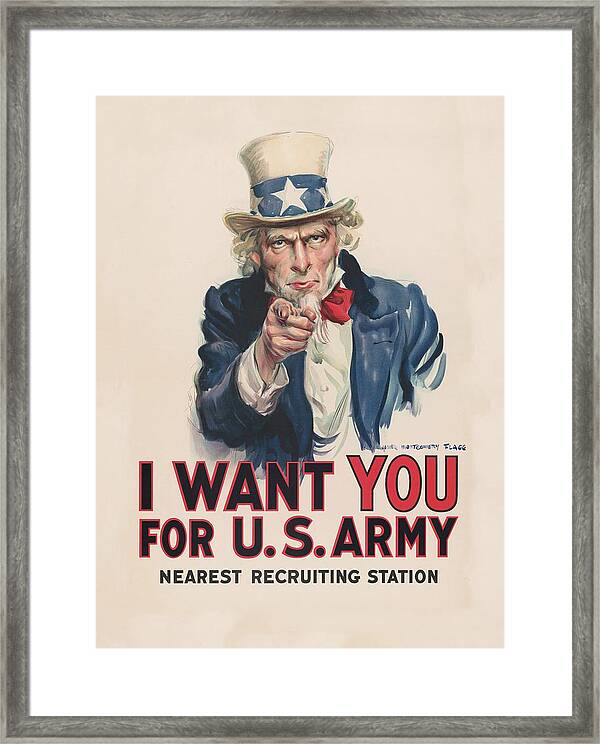 Framed Print I Want You For U.S Army 1917