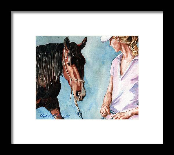 Mustang Makeover Framed Print featuring the painting I Will Follow You by Linda L Martin