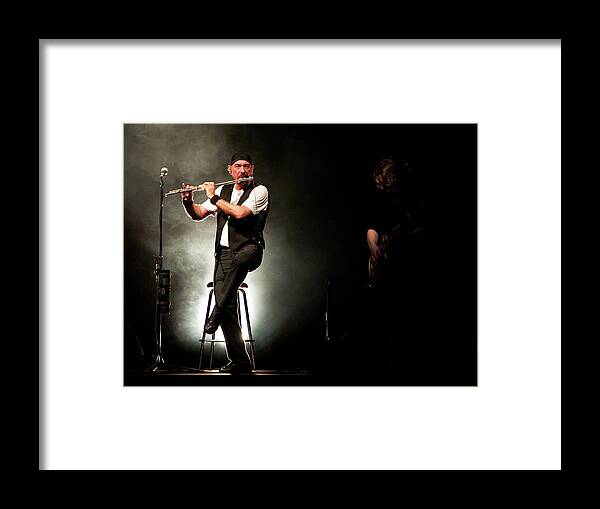Juthro Tull Framed Print featuring the photograph Ian Anderson of Juthro Tull live concert by Michalakis Ppalis