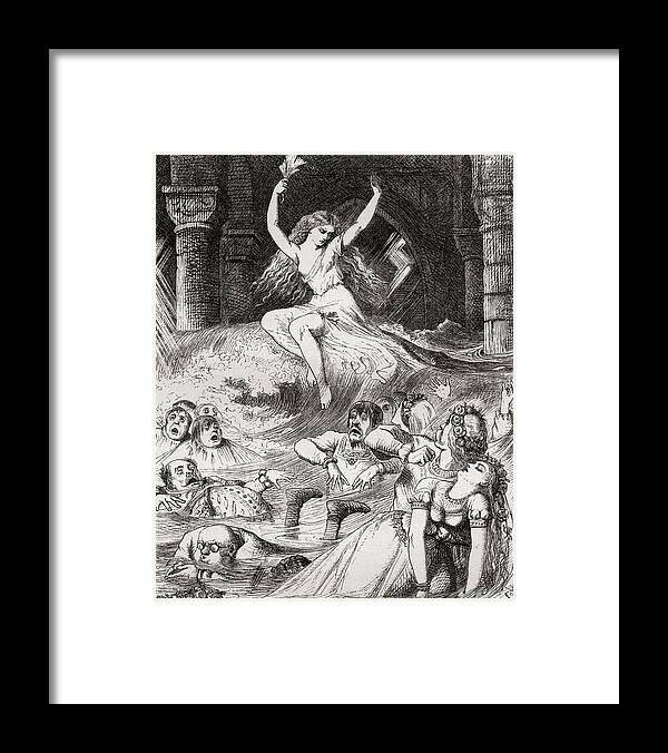 Rupert Framed Print featuring the drawing Illustration By J. Tenniel To The Poem #1 by Vintage Design Pics