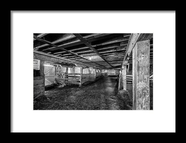 Jay Stockhaus Framed Print featuring the photograph Inside the Barn #1 by Jay Stockhaus