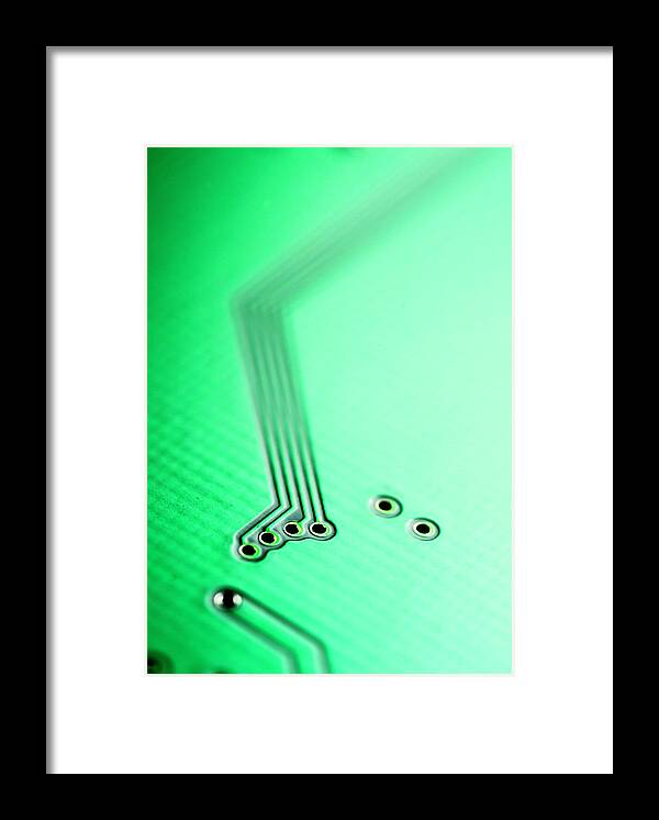 Accessibility Framed Print featuring the photograph Integrated circuit on a computer USB board #1 by Sami Sarkis