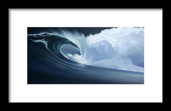 Wave Framed Print featuring the painting Into the Void #1 by Cliff Wassmann