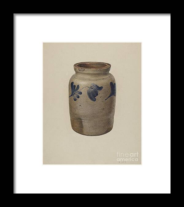  Framed Print featuring the drawing Jar #1 by Elsie Wein