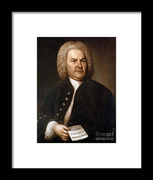 Art Framed Print featuring the photograph Johann Sebastian Bach, German Baroque by Photo Researchers
