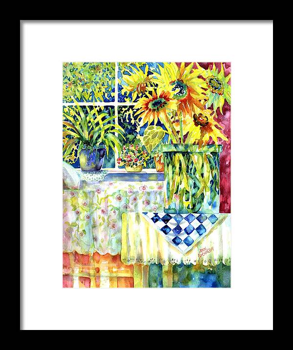 Watercolor Framed Print featuring the painting Kara's Room #1 by Ann Nicholson