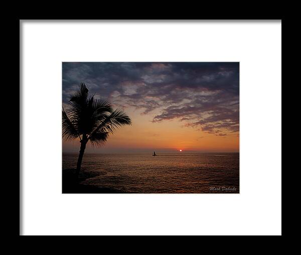 Sunset Framed Print featuring the photograph Kona Sunset #1 by Mark Dahmke