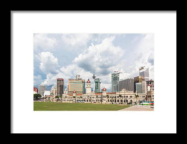 Kuala Lumpur Framed Print featuring the photograph Kuala Lumpur cityscape #1 by Didier Marti