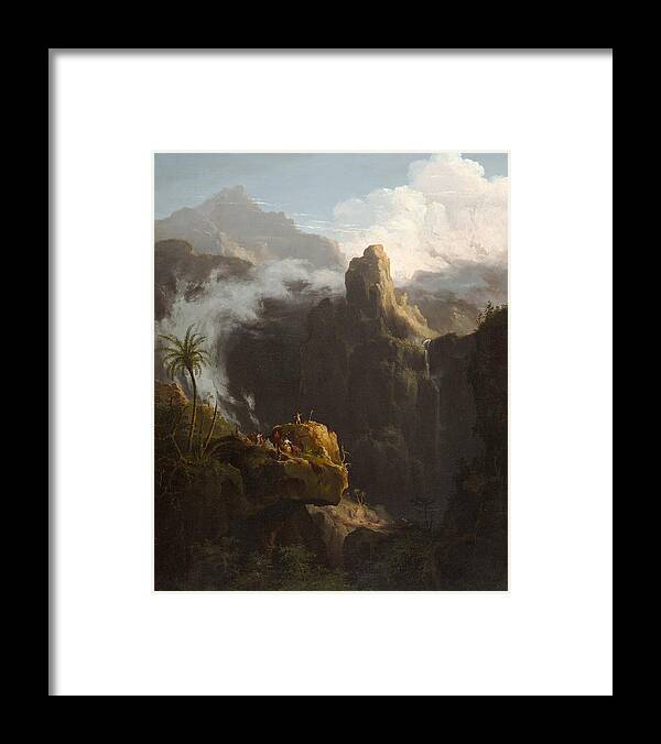 Thomas Cole Framed Print featuring the painting Landscape #1 by MotionAge Designs