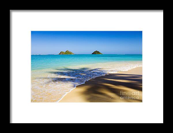 Aqua Framed Print featuring the photograph Lanikai, Mokulua Islands #1 by Tomas del Amo - Printscapes