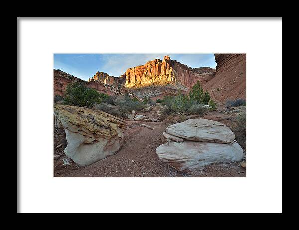 Capitol Reef National Park Framed Print featuring the photograph Last Light on Capitol Reef #4 by Ray Mathis