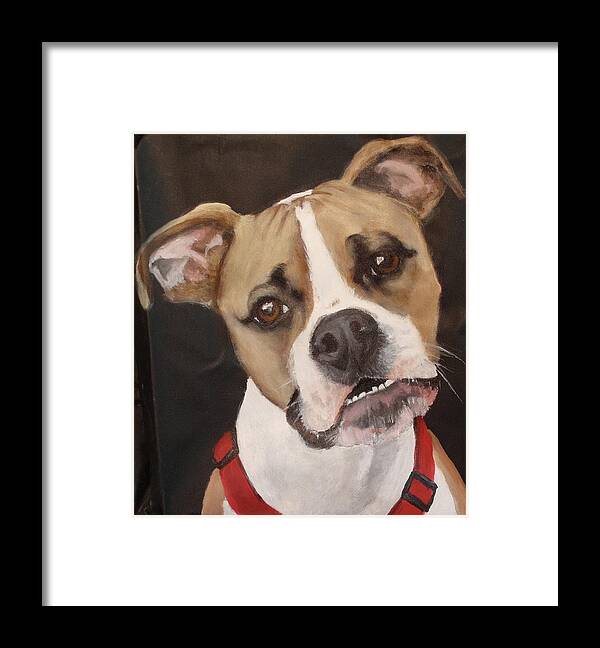Boxer Framed Print featuring the painting Leo #1 by Carol Russell