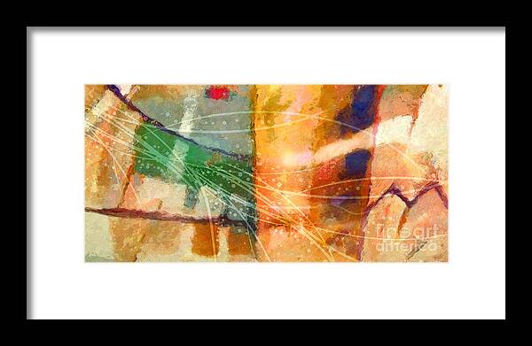 Abstract Framed Print featuring the painting Lifelines by Lutz Baar