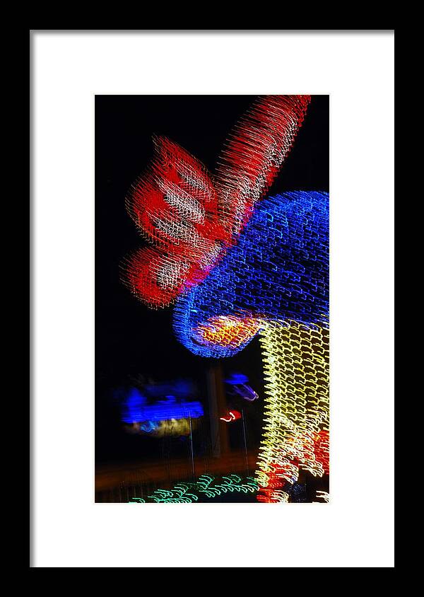 Magic Kingdom Framed Print featuring the photograph Lighted Shroom #1 by Rob Hans