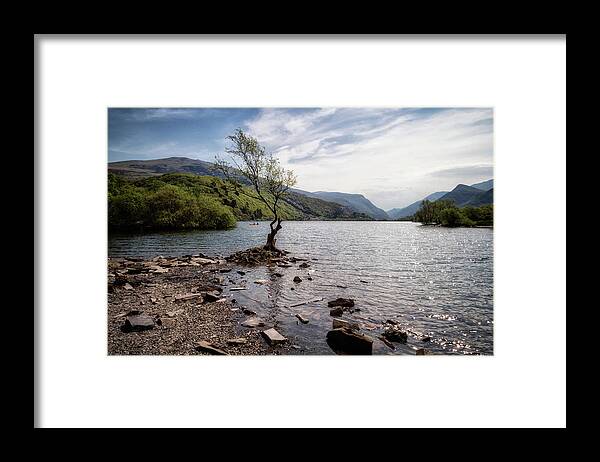 Natural Framed Print featuring the photograph Llyn Peris, Snowdonia National Park #1 by Shirley Mitchell