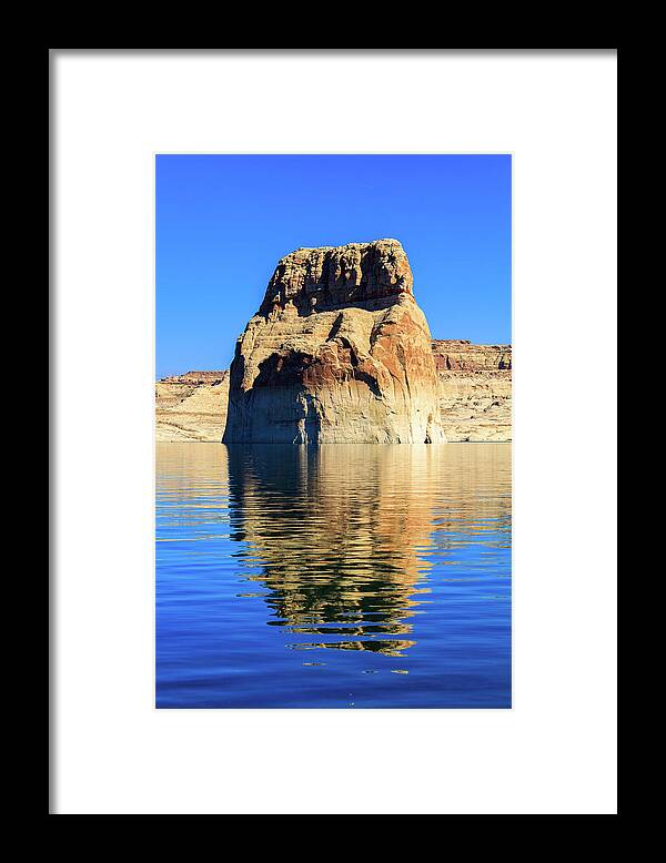 Lone Rock Canyon Framed Print featuring the photograph Lone Rock Canyon by Raul Rodriguez