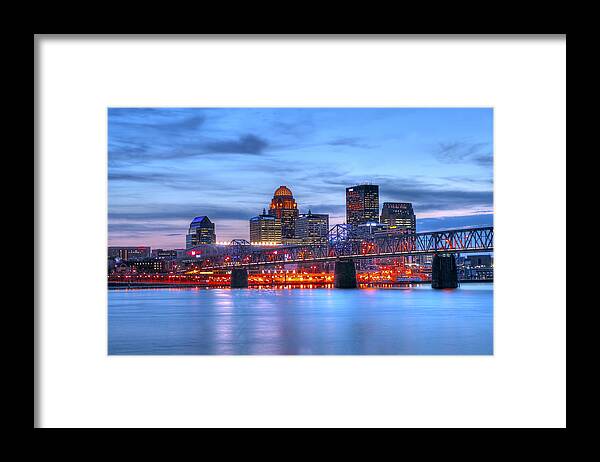 Blue Framed Print featuring the photograph Louisville Kentucky #1 by Darren Fisher
