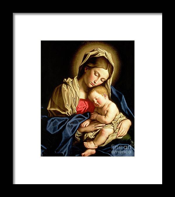 Mary Framed Print featuring the painting Madonna and Child by Il Sassoferrato