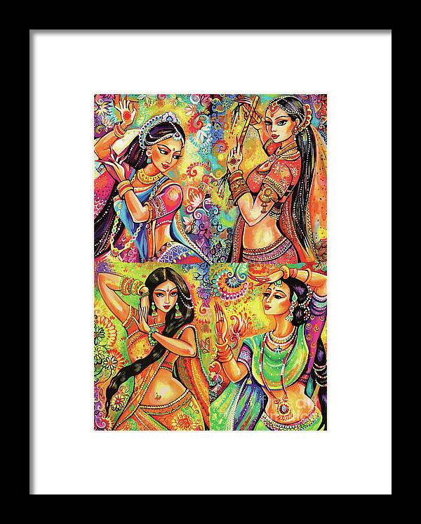 Bollywood Dancer Framed Print featuring the painting Magic of Dance by Eva Campbell
