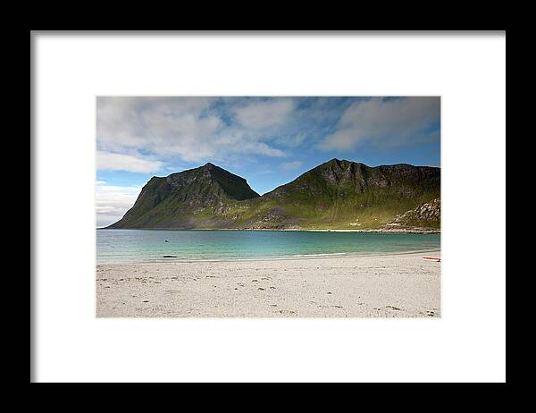 Mannen Framed Print featuring the photograph Mannen from Vik Beach #1 by Aivar Mikko
