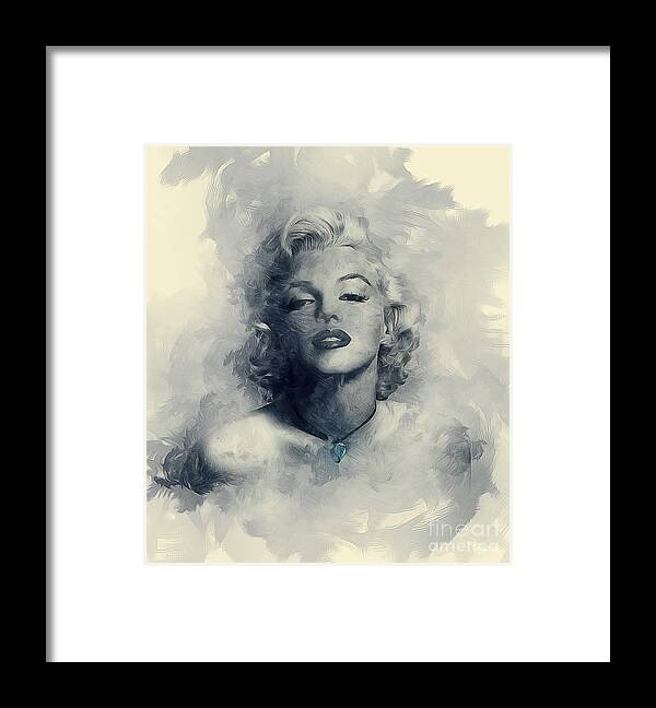 Marilyn Framed Print featuring the digital art Marilyn #1 by Ian Mitchell