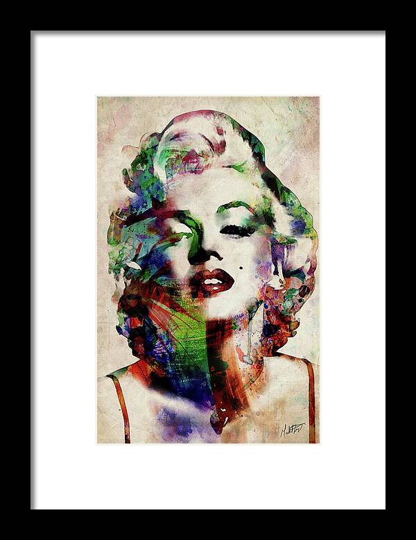 Marilyn Framed Print featuring the digital art Marilyn by Michael Tompsett
