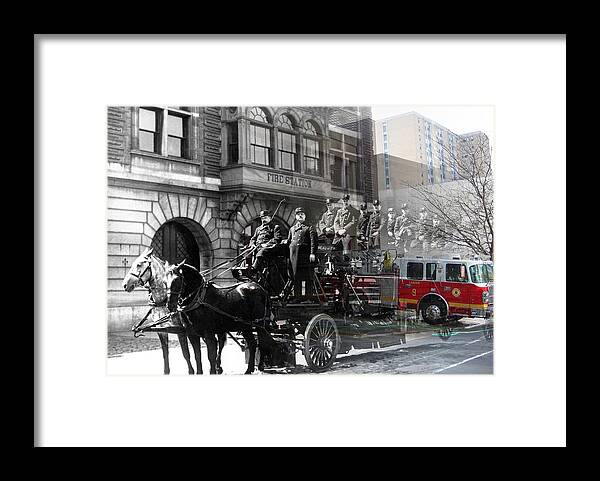  Framed Print featuring the photograph Market Street Fire Station #1 by Eric Nagy