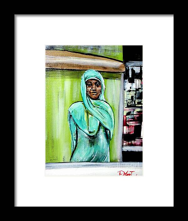 Christ Mother Of God Framed Print featuring the painting Mary #1 by Tyrone Hart