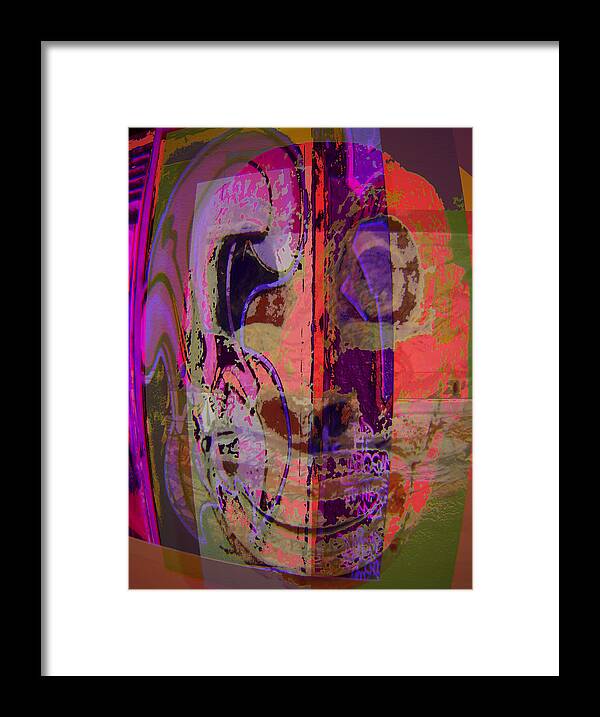 Mask Framed Print featuring the mixed media Mask #1 by Noredin Morgan