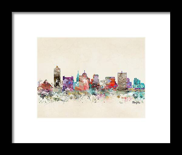 Memphis Tennessee Framed Print featuring the painting Memphis Tennessee #1 by Bri Buckley