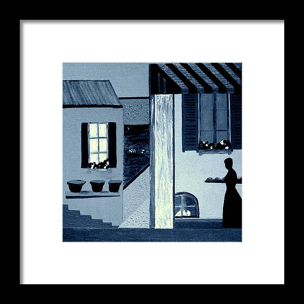 France Framed Print featuring the painting Midnight in Limoux #1 by Bill OConnor