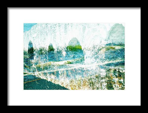 Landscape Framed Print featuring the mixed media Mirage by Gerlinde Keating - Galleria GK Keating Associates Inc