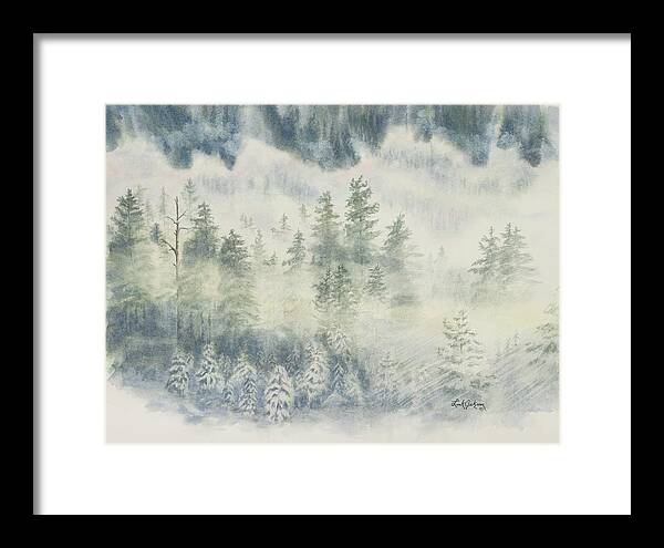 Mist Framed Print featuring the painting Mist on Warm Lake Road #2 by Link Jackson