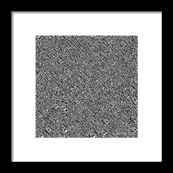Black And White Framed Print featuring the digital art Monochromatic Abstract by Phil Perkins
