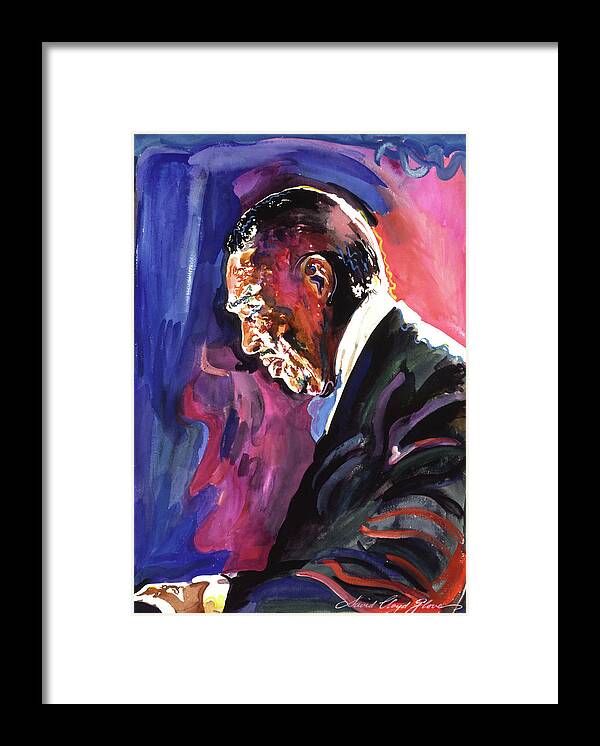 Jazz Framed Print featuring the painting Mood Indigo Duke Ellington by David Lloyd Glover