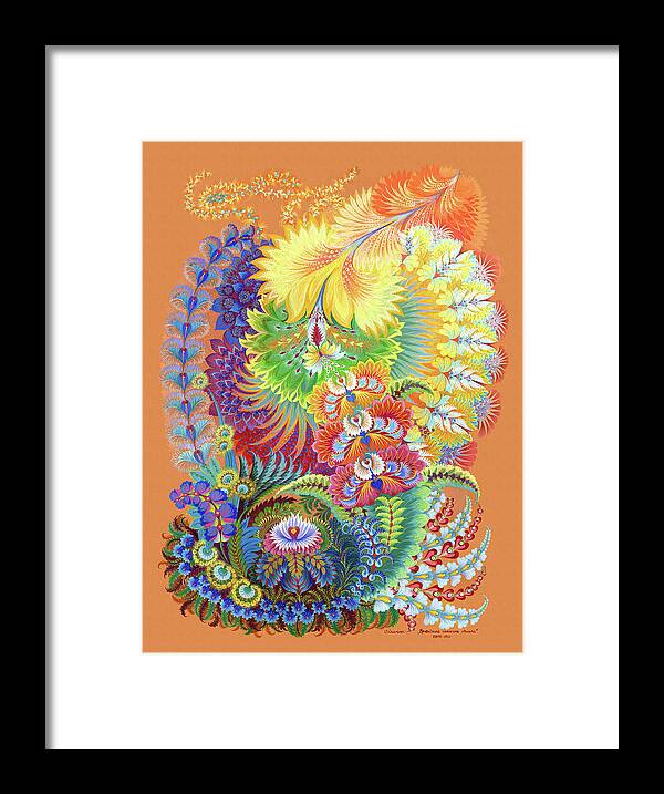 Morning Sunny Wave Framed Print featuring the painting Morning sunny wave #1 by Olena Skytsiuk